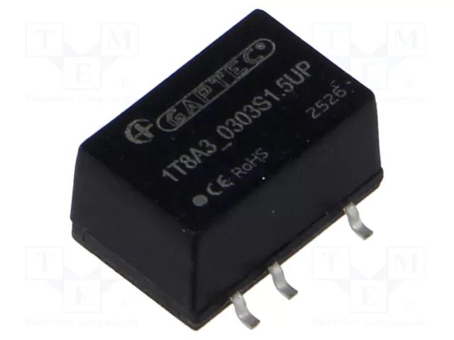 Converter: DC/DC; 1W; Uin: 2.97÷3.63VDC; Uout: 3.3VDC; Iout: 303mA GAPTEC Electronic 1T8A3-0303S1.5UP