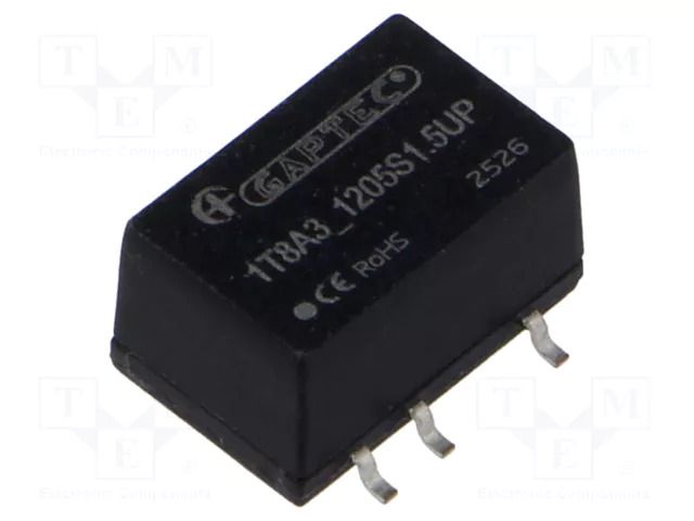 Converter: DC/DC; 1W; Uin: 10.8÷13.2VDC; Uout: 5VDC; Iout: 200mA GAPTEC Electronic 1T8A3-1205S1.5UP