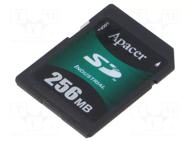 Memory card; industrial; SD,SDHC,SLC; R: 23MB/s; W: 17MB/s; 256MB APACER AP-ISD256MCC-1AT