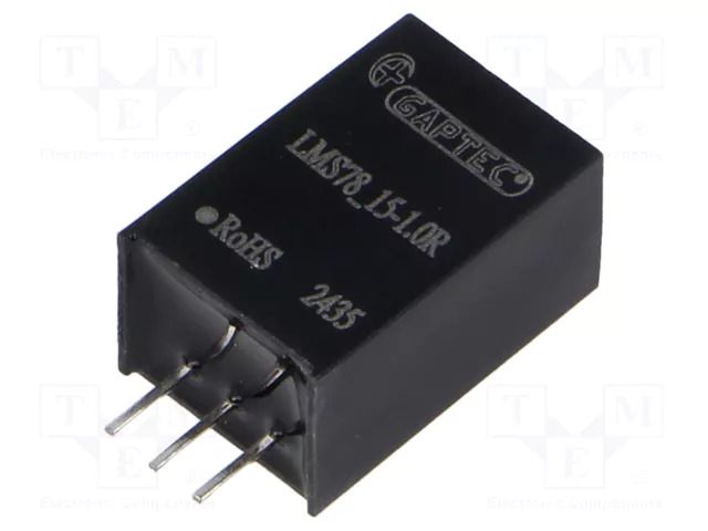 Converter: DC/DC; Uin: 8÷36VDC; Uout: -15÷15VDC; Iout: -300mA÷1A GAPTEC Electronic LMS78-15-1.0R