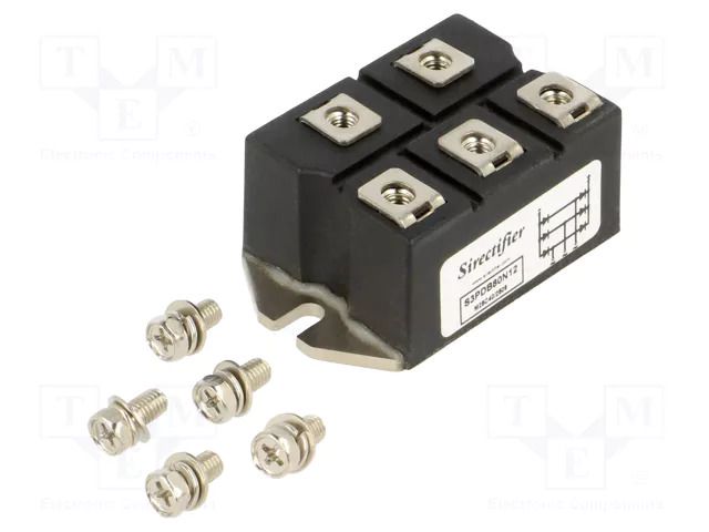 Bridge rectifier: three-phase; Urmax: 1.2kV; If: 80A; Ifsm: 750A SIRECTIFIER S3PDB80N12-SIR