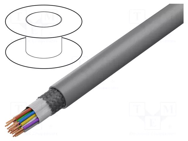 Wire: control cable; SUPER-PAAR-TRONIC-C-PUR; 10x2x0.5mm2; grey HELUKABEL SPT-C-PUR10X2X0.5