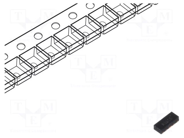 Diode: TVS array; 5.5V; DFN2510-10; Ch: 4; reel,tape DIODES INCORPORATED D3V3F4U10LP-7
