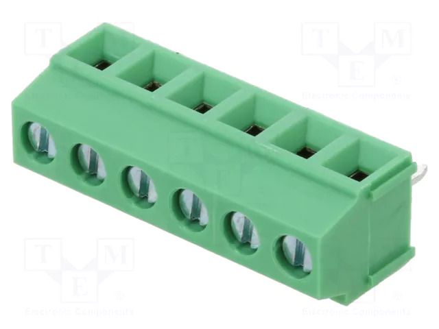 Connector: PCB terminal block; terminal; 10A; 300V; PIN: 6; on PCBs AMPHENOL ANYTEK YO0621500000G