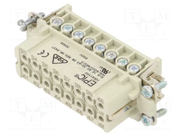 Connector: HDC; contact insert; female; EPIC H-A; PIN: 16; 16A; 250V LAPP 10541100