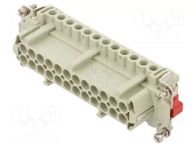 Connector: HDC; contact insert; female; CME; PIN: 10; 16A; 600V ILME CMEF10T