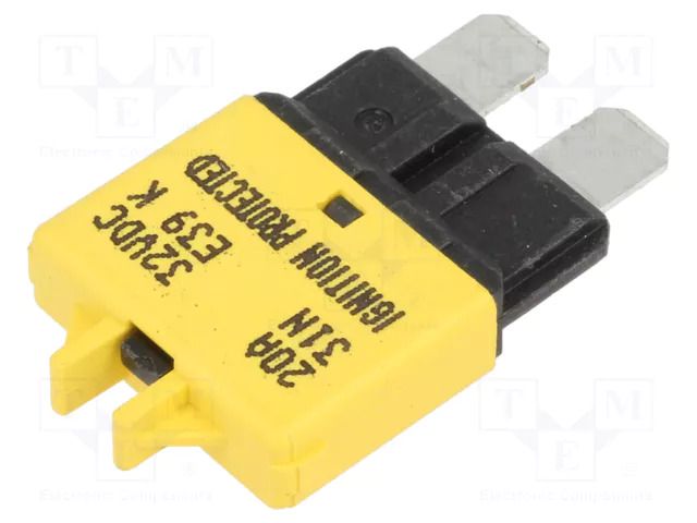 Fuse: resettable; 20A; 32VDC; automotive; 20.05mm; MAXI GLOSO E39-20K-2-01
