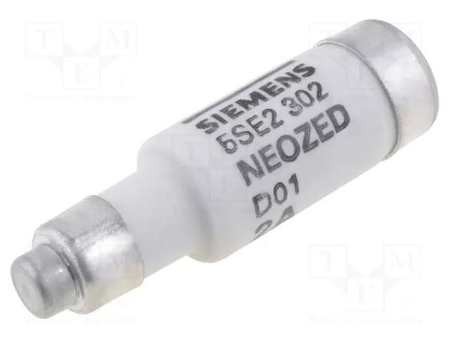Fuse: fuse; 2A; 400VAC; gG; industrial; D01; NEOZED SIEMENS 5SE2302