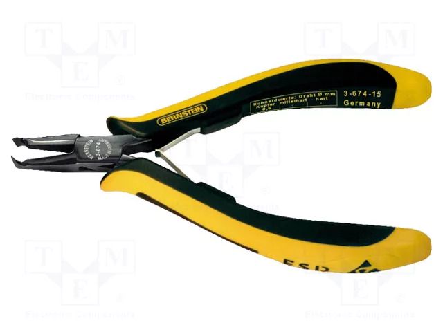 Pliers; end,cutting,precision; ESD; 130mm; without chamfer BERNSTEIN BRN-3-674-15