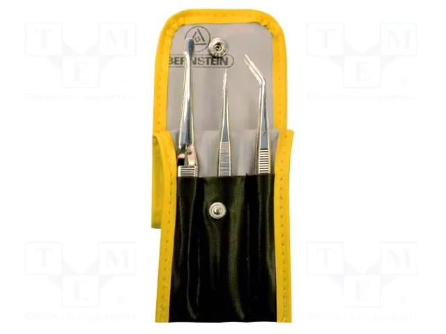 Tweezers-set; case; 3pcs. BERNSTEIN BRN-5-110