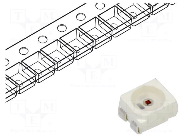 LED; red; SMD; 3528,PLCC4; 1800÷2300mcd; 1.6÷2.6VDC; 3.5x2.8x1.8mm LUCKYLIGHT LL-R3528JVC-C-5CAM