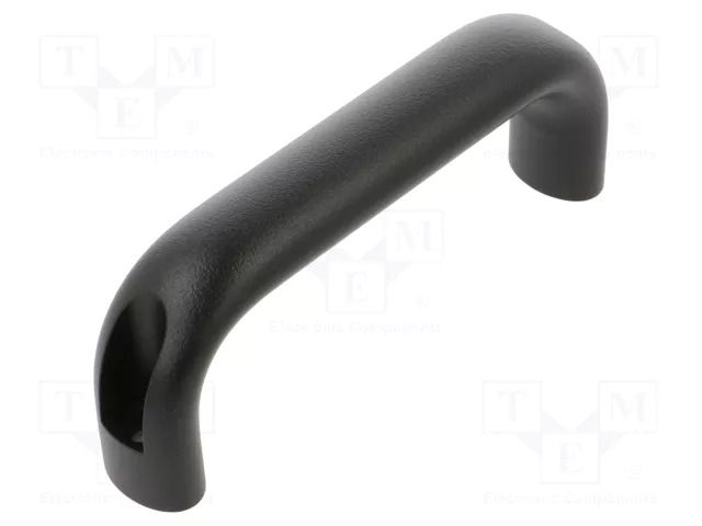 Holder; aluminium; black; H: 55mm; L: 146mm; W: 26mm; GN 565.1; handle ELESA+GANTER GN565.1-26-132-SW