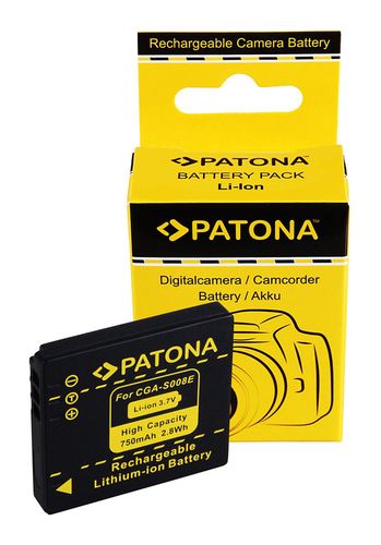Battery for Panasonic DMC-FX30 FX-30 CGA-S008E DMW-BCE10E, PATONA 1044 4260218591646