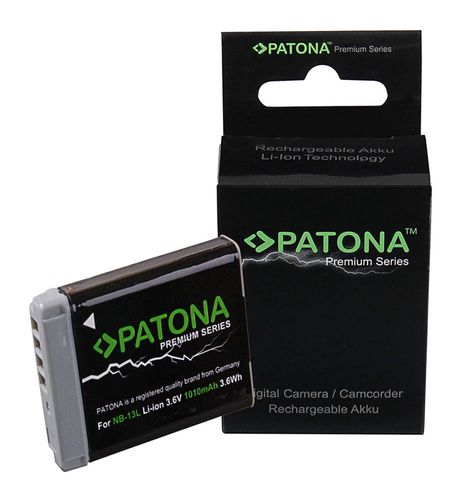  PATONA Premium Battery f. Canon NB-13L Canon PowerShot G7X G5X G9X G7X Mark II, PATONA 1253 4055655166430