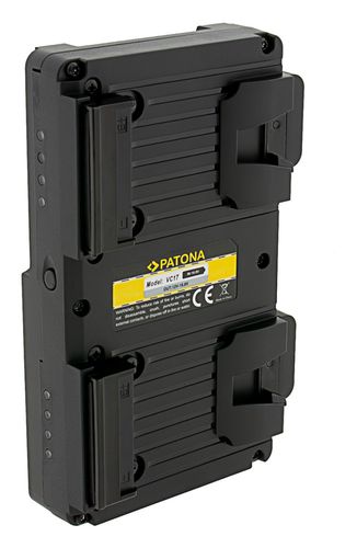 PATONA Hot Swap V-Mount Adapter for 2x V-Mount PATONA NANO Batteries incl. charging function D-Tap, PATONA 1331 4055655217316