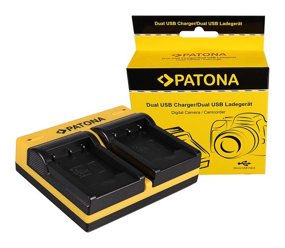 PATONA Dual Ladegerät f. Nikon Casio NP-120 CoolPix S2500 S3100 S4100 inkl. Micro-USB Kabel, PATONA 191620 4055655187374
