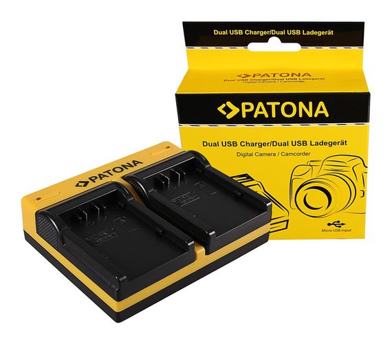 PATONA Dual Ladegerät f. Panasonic VW-VBD26 VBD58 VBD78 AGAC8EJ AG-AC8EJ AjHPX270 inkl. Micro-USB Ka, PATONA 191666 4055655187800
