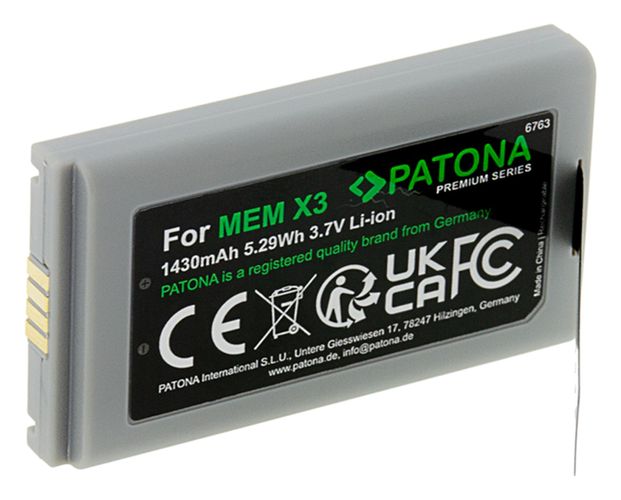 PATONA Premium Battery for Datalogic CVR2 Memor X3 11300794 3H21-00000370 94ACC0083 94ACC1368 BP08-000600, PATONA 6763 4055655246293
