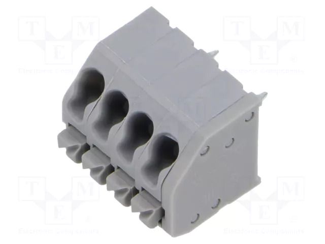 Connector: PCB terminal block; terminal; HC; 6A; PIN: 4; angled 45° AMPHENOL ANYTEK HC0400800000G