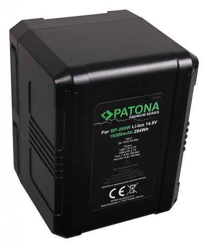 PATONA Premium Battery V-Mount 284Wh f. Sony BP280W DSR 250P 600P 650P 652P, PATONA 1334 4055655218238