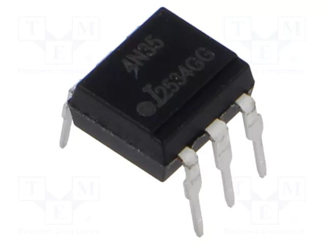 Optocoupler; THT; Ch: 1; OUT: transistor; Uinsul: 5.3kV; DIP6; PIN: 6 ISOCOM 4N35-ISO