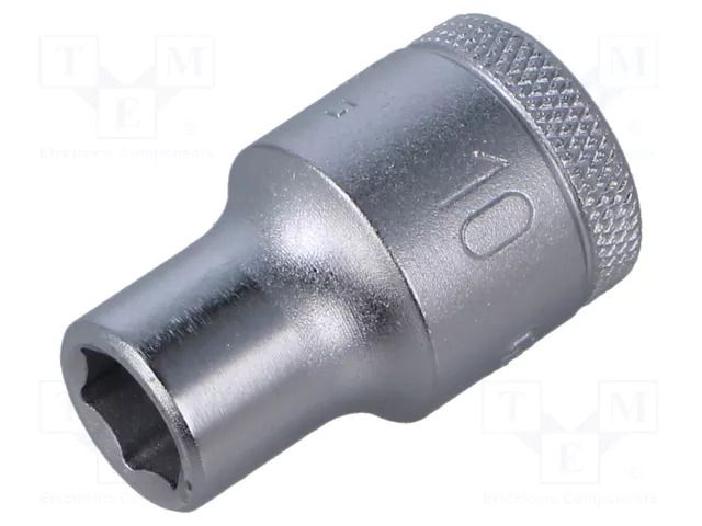 Socket; 6-angles,socket spanner; 10mm; 1/2"; tool steel; L: 38mm GEDORE GEDORE-6130290