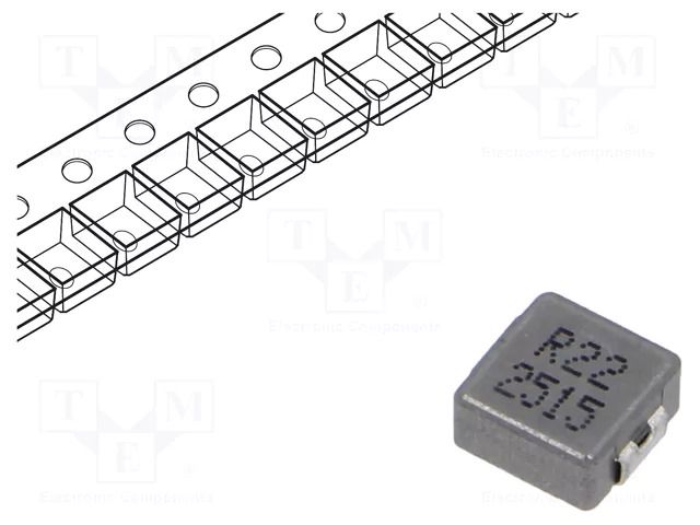 Inductor: wire; SMD; 220nH; ±20%; P; 7.1x6.6x2.8mm JANTEK JRPI0603P-R22M