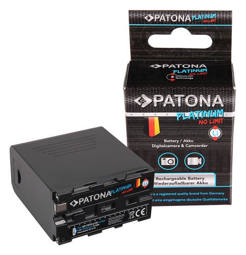 PATONA Platinum Battery f. Sony NP-F970 F960 F950 with LCD incl. Powerbank 5V/2A USB Output 10050mAh micro USB and USB-C Input, PATONA 1336 4055655218825