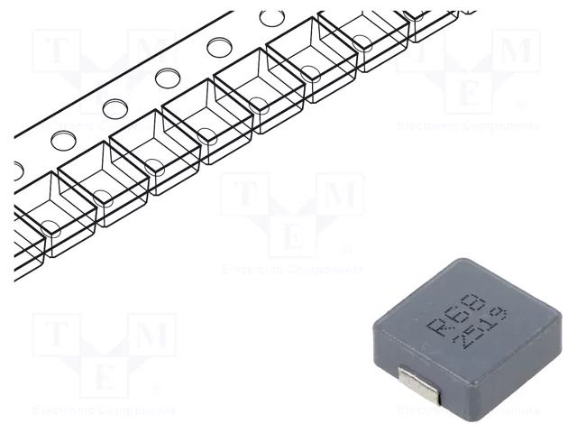 Inductor: wire; SMD; 680nH; ±20%; M; 13.5x12.5x4.8mm JANTEK JRPI1205M-R68M