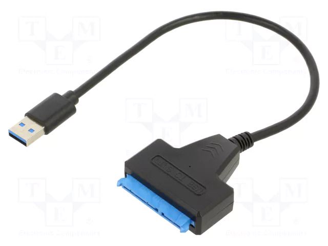 USB to SATA adapter; PnP; SATA 22pin female,USB A plug; 0.3m AKYGA AK-CA-86