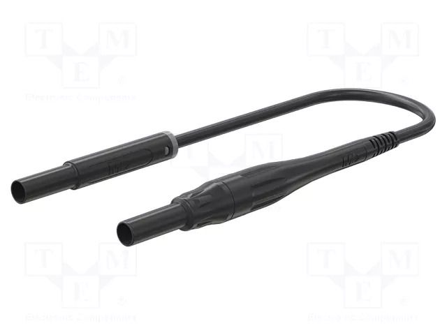 Test lead; 8A; insulated; Urated: 1kV; Len: 2m; black STÄUBLI SAK-4N-F10-I-20021
