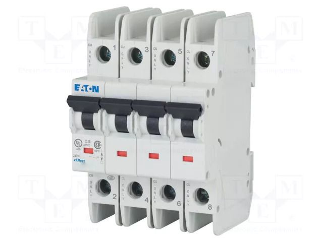 Circuit breaker; 230/400VAC; Inom: 3A; Poles: 4; Charact: D; 15kA EATON ELECTRIC FAZ-D3/4-NA