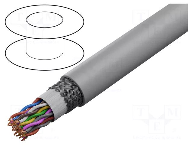 Wire: control cable; SUPER-PAAR-TRONIC-C-PUR; 14x2x0.75mm2; grey HELUKABEL SPT-C-PUR14X2X0.75