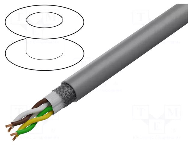 Wire: control cable; SUPER-PAAR-TRONIC-C-PUR; 2x2x0.5mm2; grey HELUKABEL SPT-C-PUR2X2X0.5