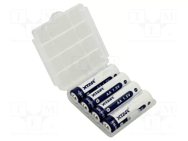 Re-battery: Li-Ion; AA; 1.5V; 2000mAh; Ø14.3x50.3mm; 4pcs. XTAR XTAR-1.5V2AH-AA