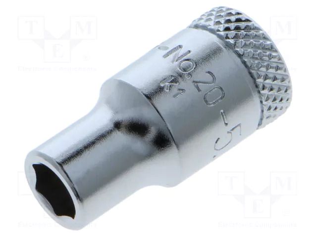 Socket; 6-angles,socket spanner; 5.5mm; 1/4"; tool steel; L: 25mm GEDORE GEDORE-6165750