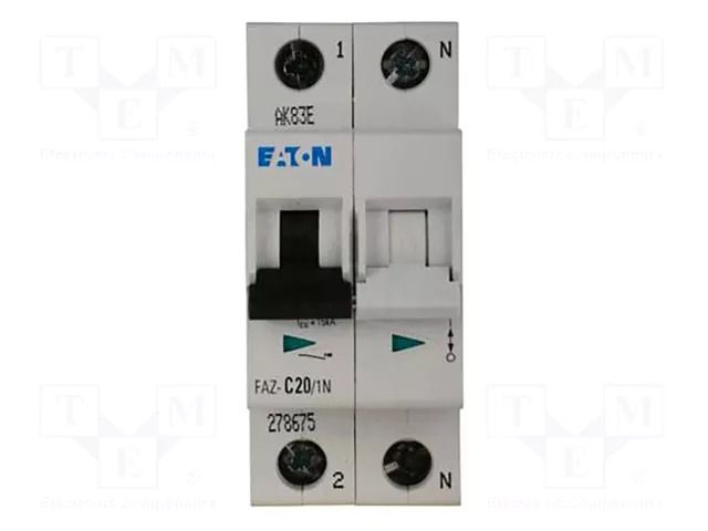 Circuit breaker; 230/400VAC; Inom: 3A; Poles: 1+N; Charact: B; 15kA EATON ELECTRIC FAZ-B3/1N