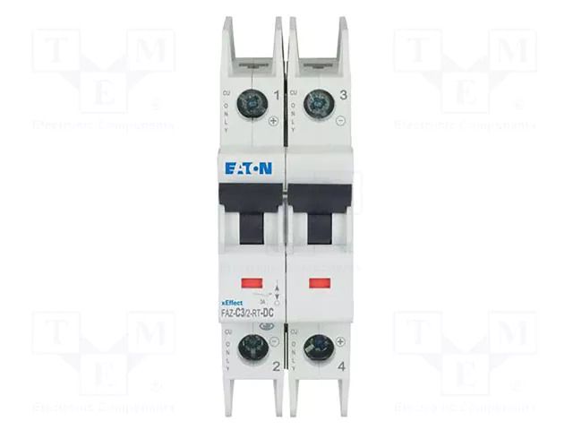 Circuit breaker; 220VDC; Inom: 3A; Poles: 2; for DIN rail mounting EATON ELECTRIC FAZ-C3/2-RT-DC