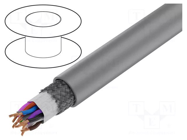 Wire: control cable; SUPER-PAAR-TRONIC-C-PUR; 6x2x0.25mm2; grey HELUKABEL SPT-C-PUR6X2X0.25