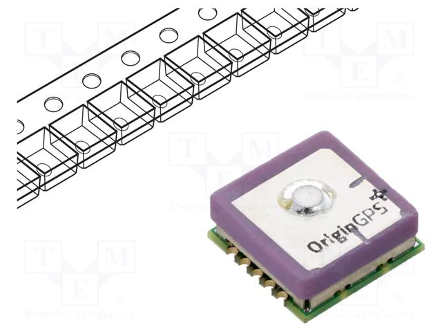 Module: GNSS; ±1.9m; NMEA,RTCM; uP: AG3352B; -165dBm; I2C,UART; SMD OriginGPS ORG1511-AG05