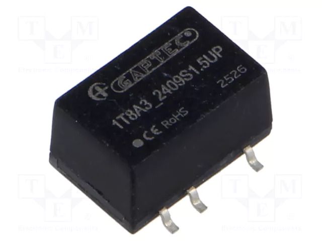 Converter: DC/DC; 1W; Uin: 21.6÷26.4VDC; Uout: 9VDC; Iout: 111mA GAPTEC Electronic 1T8A3-2409S1.5UP