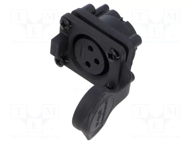 Connector: XLR; socket; female; AXS; 15A; 133V; PIN: 3; IP65 AMPHENOL AXS3FP1