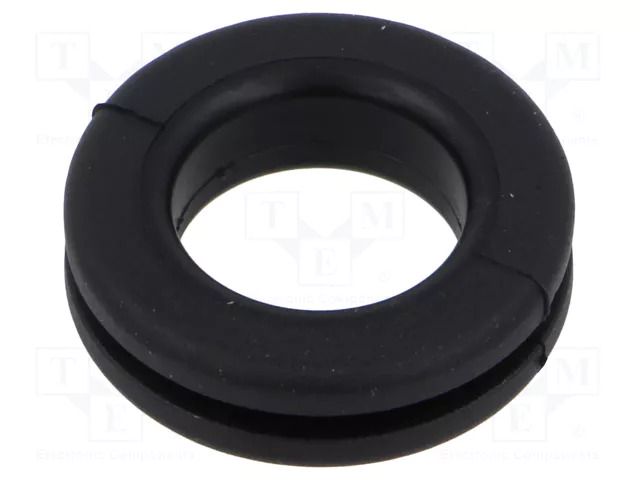 Grommet; Ømount.hole: 20mm; Øhole: 16mm; black; -40÷135°C; UL94HB ESSENTRA ESS-10118160