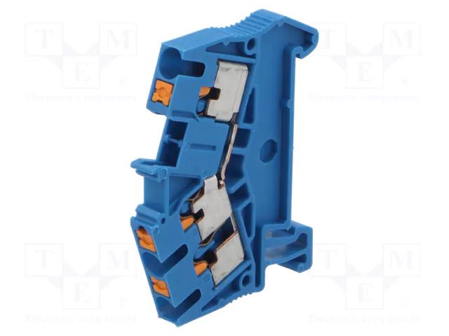 Splice terminal: rail; PTS; 24A; 800V; for DIN rail mounting; grey PHOENIX CONTACT PTS2.5-TWINBU