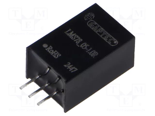 Converter: DC/DC; Uin: 8÷36VDC; Uout: -5/5VDC; Iout: -500mA÷1A; SIP3 GAPTEC Electronic LMS78-05-1.0R