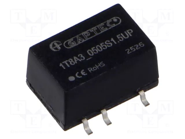 Converter: DC/DC; 1W; Uin: 4.5÷5.5VDC; Uout: 5VDC; Iout: 200mA; SMT8 GAPTEC Electronic 1T8A3-0505S1.5UP