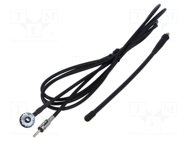 Antenna; automotive; 240mm; AM,FM; universal; rubber mast; 2.5m MTA 7667010