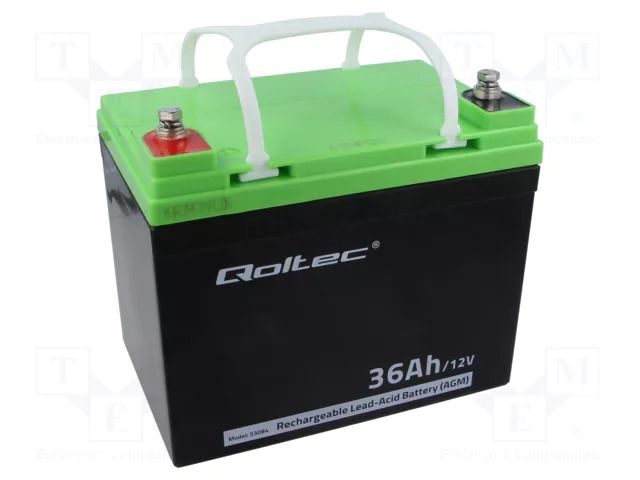 Re-battery: acid-lead; 12V; 36Ah; AGM; maintenance-free QOLTEC ACCU-HP36-12/Q
