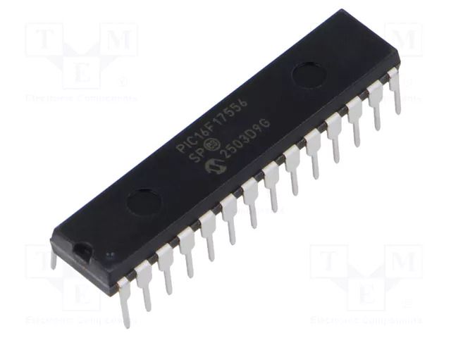 IC: PIC microcontroller; 28kB; 32MHz; 1.8÷5.5VDC; THT; SPDIP28 MICROCHIP TECHNOLOGY PIC16F17556-I/SP