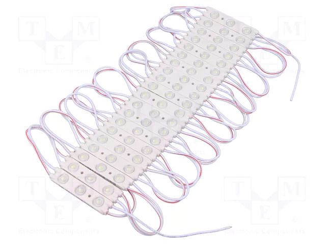 LED; white; 9500K; 720mW; 51.1lm; IP67; 160°; No.of diodes: 3; 2835 POS TEXAS-3CW-V2